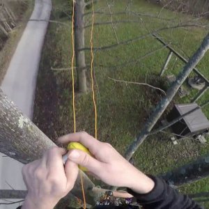 25' Tree to Tree Traverse - one throwline & rare earth magnet method